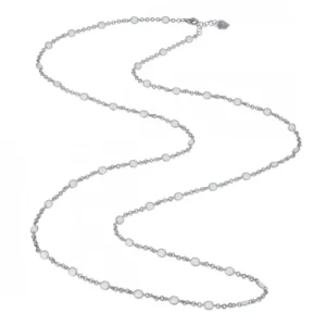 CHANTECLER Collana in argento e smalto bianco ref. 41141