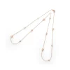 CHANTECLER Collana in oro rosa cm 93 e 13 galli
