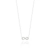 FACCO COLLANA colore Bianco con zirconi Simbolo: INFINITO "Il sentimento che non conosce fine"