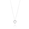 FACCO COLLANA  colore Bianco con zirconi Simbolo:  CUORE "I sentimenti raccontati dall?Anima"