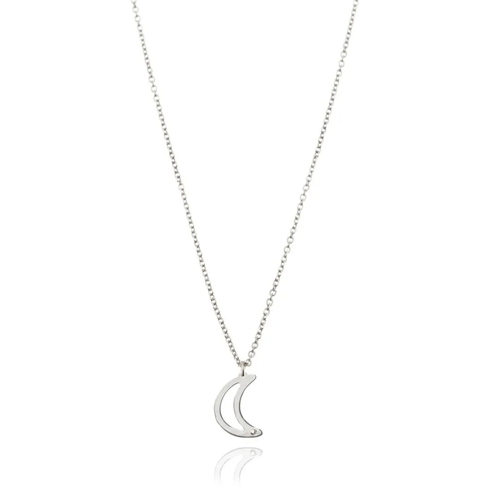 FACCO COLLANA  colore Bianco con zirconi Simbolo:  LUNA "Il fascino pi? profondo dell?Anima"
