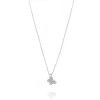 FACCO COLLANA colore Bianco con zirconi Simbolo: FARFALLA "Per chi vive con gioia"