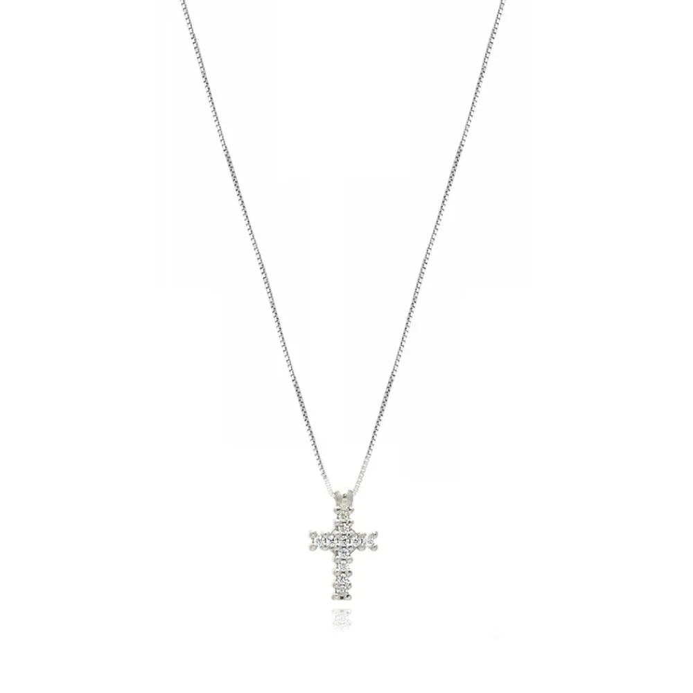 FACCO COLLANA  colore Bianco con zirconi Simbolo:  CREDO  "Gli autentici valori della vita"