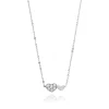 FACCO COLLANA colore Bianco con zirconi Simbolo: CUORE "I sentimenti raccontati dall?Anima"