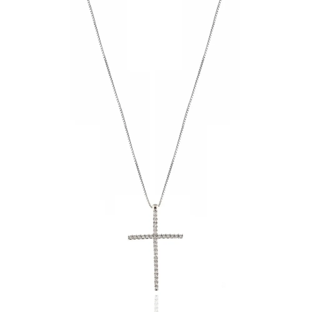 FACCO COLLANA  colore Bianco con zirconi Simbolo:  CREDO  "Gli autentici valori della vita"