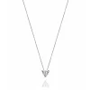 FACCO COLLANA colore Bianco con zirconi Simbolo: CUORE "I sentimenti raccontati dall?Anima"