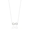 FACCO COLLANA  colore Bianco con zirconi Simbolo:  INFINITO "Il sentimento che non conosce fine"