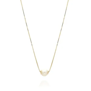 FACCO COLLANA  colore Giallo con Perla Naturale Simbolo:  PERLA "Racchiude la purezza della Natura"