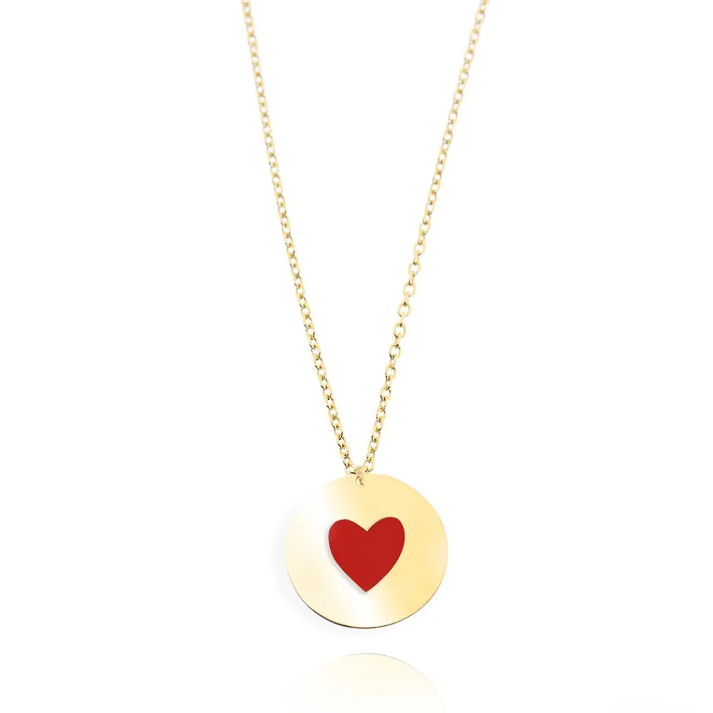 collana_colore_giallo_sma_0-5.webp FACCO COLLANA colore Giallo, smalto dipinto a mano da Maestri Orafi,?brevettato?e anallergico. Simbolo: CUORE "La dolcezza racchiusa nel Cuore"