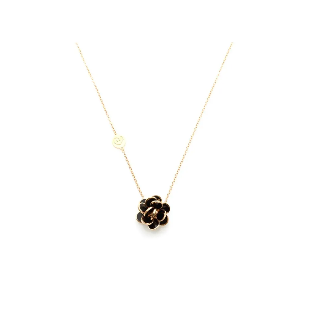 collana_con_ciondolo_mini_0.webp CHANTECLER Collana con ciondolo mini in oro rosa e smalto ref. 35635