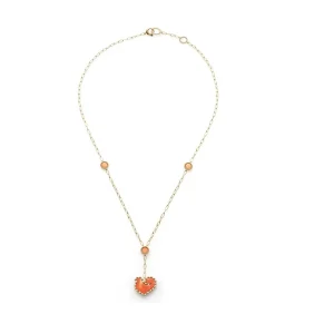 CHANTECLER Collana girocollo in oro corallo diamanti ref. 37082