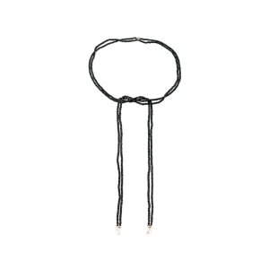 CHANTECLER Collana in spinello nero e oro rosa - 93 cm