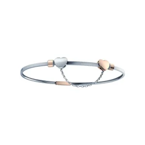 DONNA ORO DOPPIO CUORE CON CATENA ORO BIANCO/ROSA