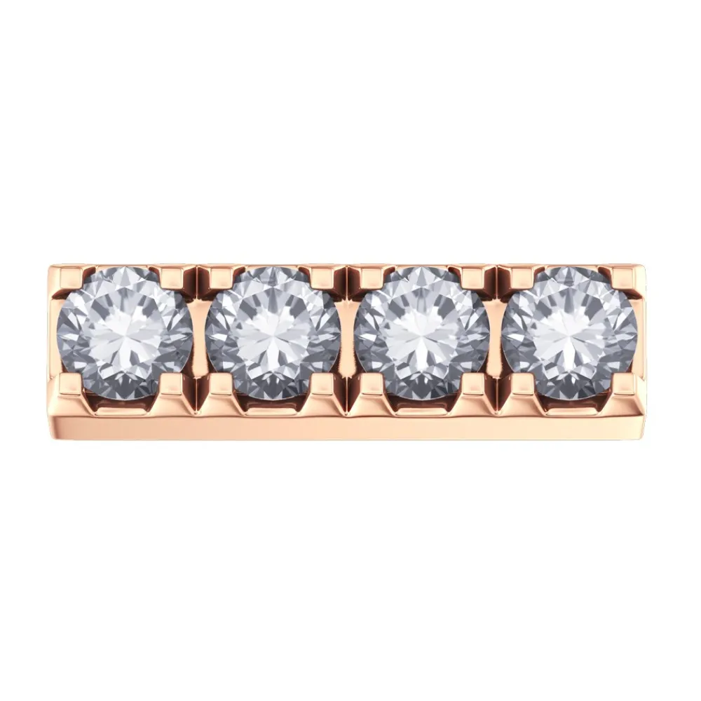 elemento_griffe_oro_rosa__0.webp DONNA ORO ELEMENTO GRIFFE ORO ROSA CON 4 DIAMANTI BIANCHI