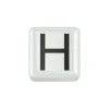 DONNA ORO ELEMENTO LETTERA IN CERAMICA BIANCA