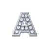 DONNA ORO ELEMENTO LETTERA IN ORO BIANCO E DIAMANTI