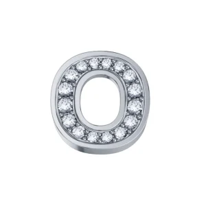 DONNA ORO ELEMENTO LETTERA IN ORO BIANCO E DIAMANTI