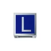 DONNA ORO ELEMENTO LETTERA ORO BIANCO E SMALTO BLU