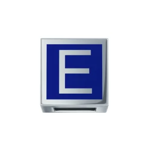 DONNA ORO ELEMENTO LETTERA  ORO BIANCO E SMALTO BLU