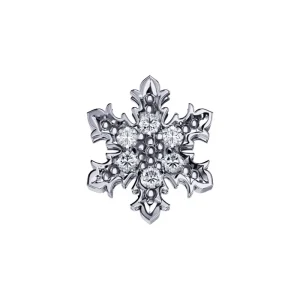 DONNA ORO ELEMENTO SINGLE NEVE ORO BIANCO E DIAMANTI
