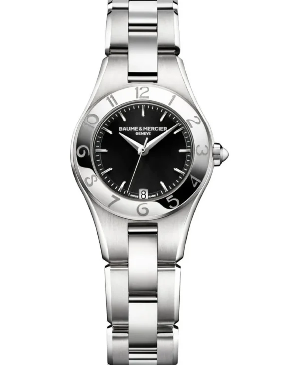 BAUME-MERCIER Linea, orologio al quarzo in acciaioDonna, forma rotonda, 27 mm, cinturino intercambiabile