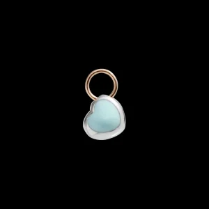 QUERIOT MICRO CUORE CON SMALTO AZZURRO