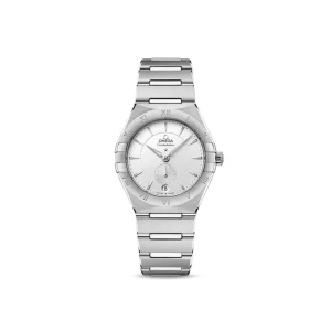 OMEGA CONSTELLATION CO‑AXIAL MASTER CHRONOMETER SMALL SECONDS 34 MM 131.10.34.20.02.001 13110342002001 acciaio inossidabile bianco romani indici piccoli secondi