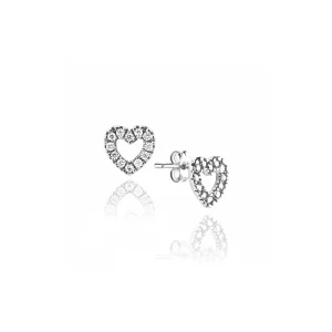 FACCO ORECCHINI  colore Bianco con zirconi Simbolo:  CUORE "I sentimenti raccontati dall?Anima"