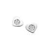 DONNA ORO ORECCHINI CUORE IN ORO BIANCO E DIAMANTI ref. DHOF8318.005