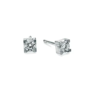 DONNA ORO ORECCHINI IN ORO BIANCO E DIAMANTI ref. DHOL7174.016
