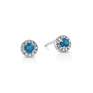 DONNA ORO ORECCHINI IN ORO BIANCO ZAFFIRO E DIAMANTI ref. DHOZ7202.007