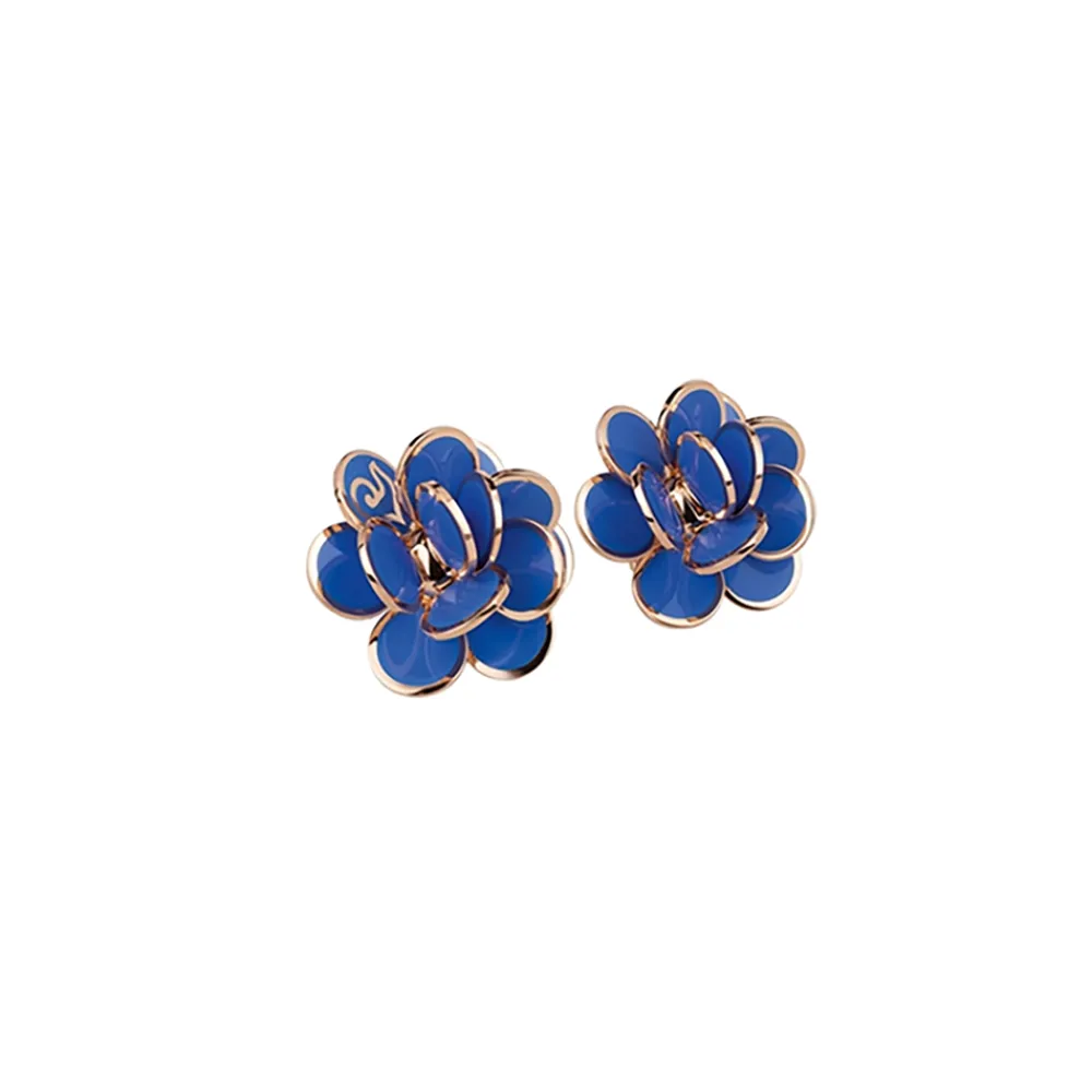 orecchini_fiore_mini_chan_0.webp CHANTECLER Orecchini fiore mini in oro rosa e smalto blu ref. 38896
