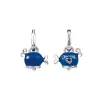 CHANTECLER Orecchino campanella balena piccolo in argento smalto e diamanti ref. 38464