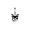 CHANTECLER Orecchino campanella cane piccolo in argento smalto e spinello ref. 38584