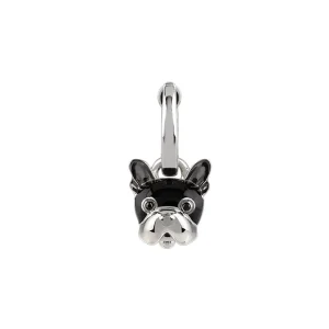 CHANTECLER Orecchino campanella cane piccolo in argento smalto e spinello ref. 38584