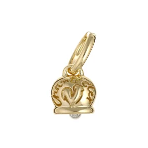 CHANTECLER Orecchino campanella medio in oro giallo e diamanti ref. 18301