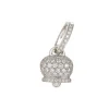 CHANTECLER Orecchino campanella medio in oro bianco e diamanti ref. 17461