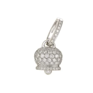 CHANTECLER Orecchino campanella medio in oro bianco e diamanti ref. 17461