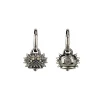 CHANTECLER Orecchino campanella riccio piccolo in argento brunito e diamanti brown ref. 38468