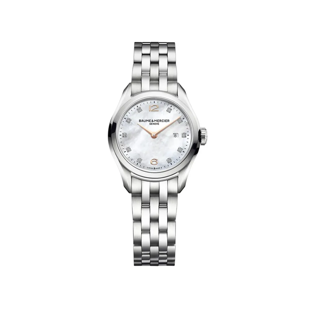 orologio_clifton_in_accia_0.webp BAUME-MERCIER Orologio Clifton in acciaio.Al quarzo, forma rotonda, 30 mm.