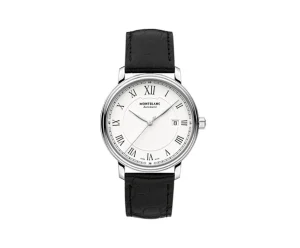 MONTBLANC OROLOGIO ROTONDO IN ACCIAIO PREGIATO TRADITION DATE ref. 112609