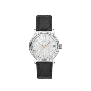 MONTBLANC OROLOGIO ROTONDO IN ACCIAIO PREGIATO TRADITION ref. 114957