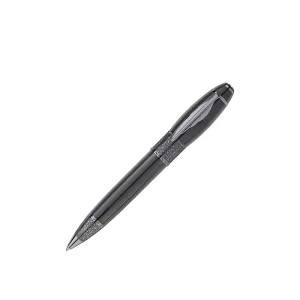 MONTBLANC PENNA A SFERA IN RESINA PREGIATA NERA E MARRONE WRITERS EDITION ref. 110508