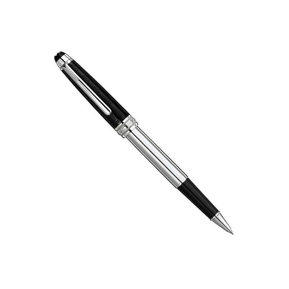 penna_roller_montblanc_in_0.webp MONTBLANC PENNA ROLLER IN OTTONE PLACCATO PLATINO MEISTERSTÜCK ref. 103107