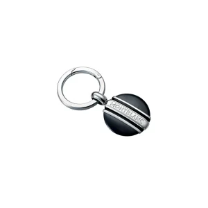 MONTBLANC PORTACHIAVI ROTONDO IN ACCIAIO LUCIDO E PVD NERO MEISTERSTÜCK ref. 102983