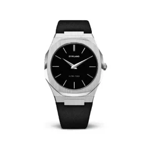 D1 MILANO ULTRA THIN CASSA 40 ACCIAIO CINT CAMOSCIO NERO STROMBOLI